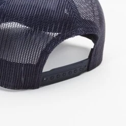 Navy Almond Trucker Hat -Surf Story Shop Almond trucker patch hat detail 2