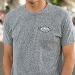 Sueded Cotton Decades Tee | Heather Grey -Surf Story Shop sueded decades